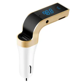Car FM Transmitter USB Charger Hands-free Call MP3 Player TF Card Aux-in LCD Display