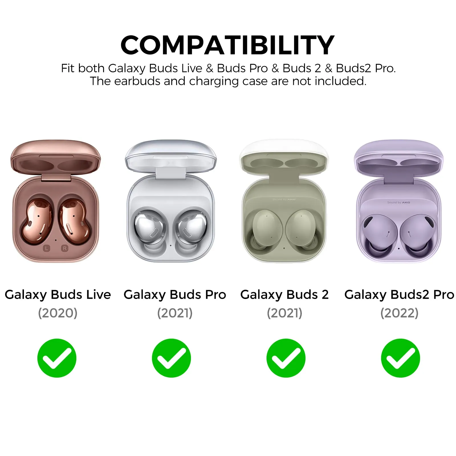Case For Samsung Galaxy Buds 2 Pro / Galaxy Buds 2 / Galaxy Buds Pro /Galaxy Buds Live Diamond pattern PC Protective Cover with Keychain-Transparent