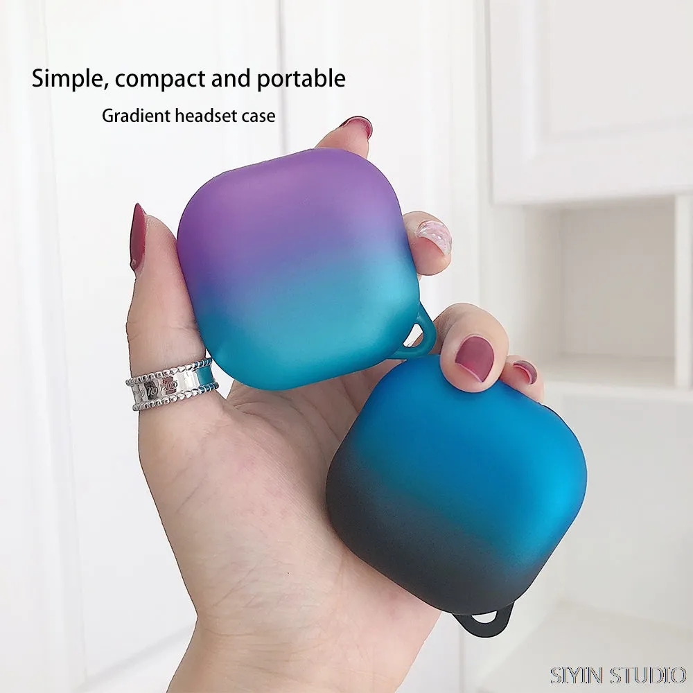 Case For Samsung Galaxy Buds 2 Pro / Galaxy Buds 2 / Galaxy Buds Pro /Galaxy Buds Live Gradient Hard PC Shockproof Case Cover- Blue Hot Pink