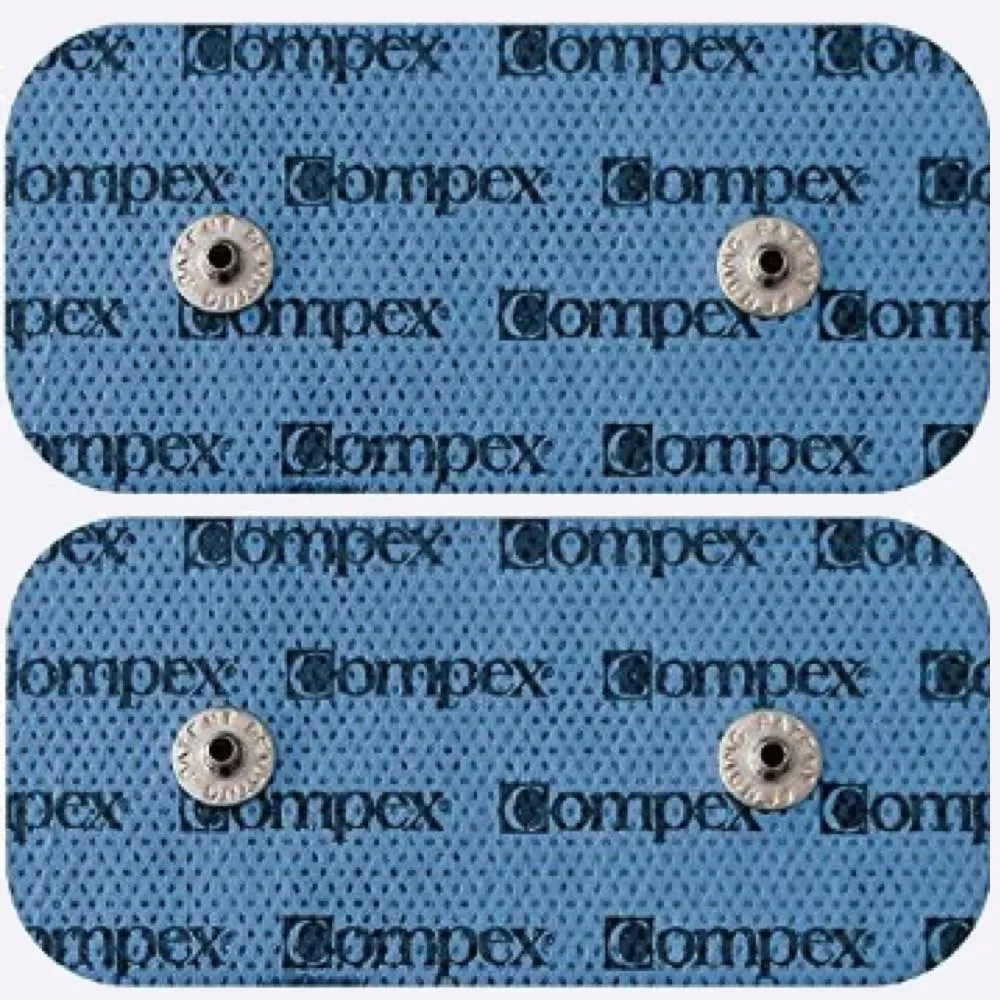Compex Replacement Electrodes - 5cm x 10cm Dual Snap - 2 pack