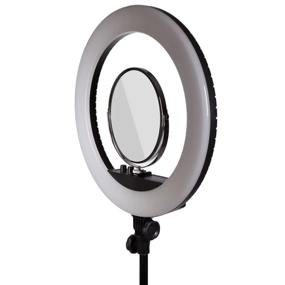 Complete Beauty Studio Diamond Luxe Ring Light & 9" LED Panel Lighting Kit