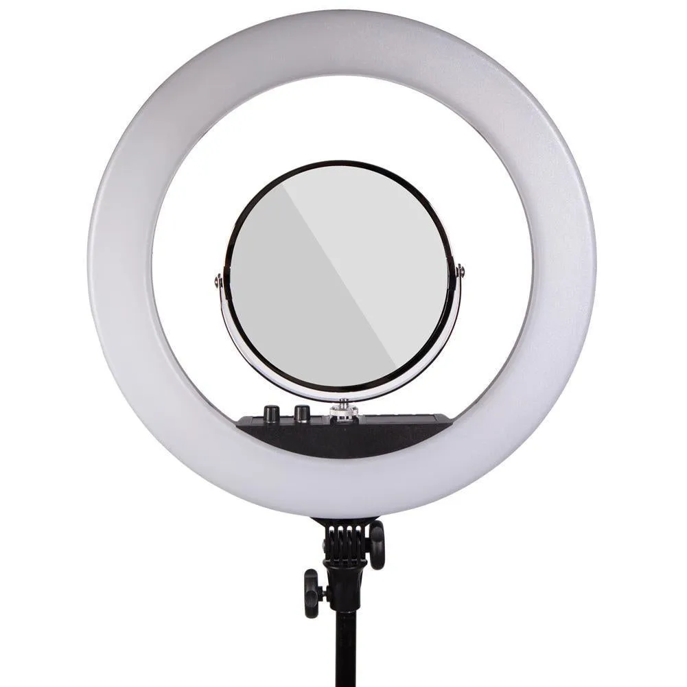 Complete Beauty Studio Diamond Luxe Ring Light & 9" LED Panel Lighting Kit