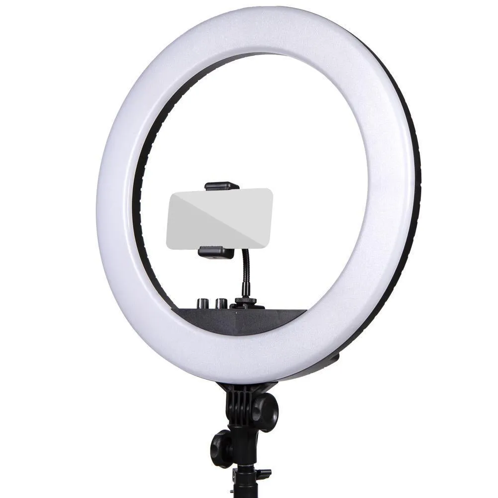 Complete Beauty Studio Diamond Luxe Ring Light & 9" LED Panel Lighting Kit