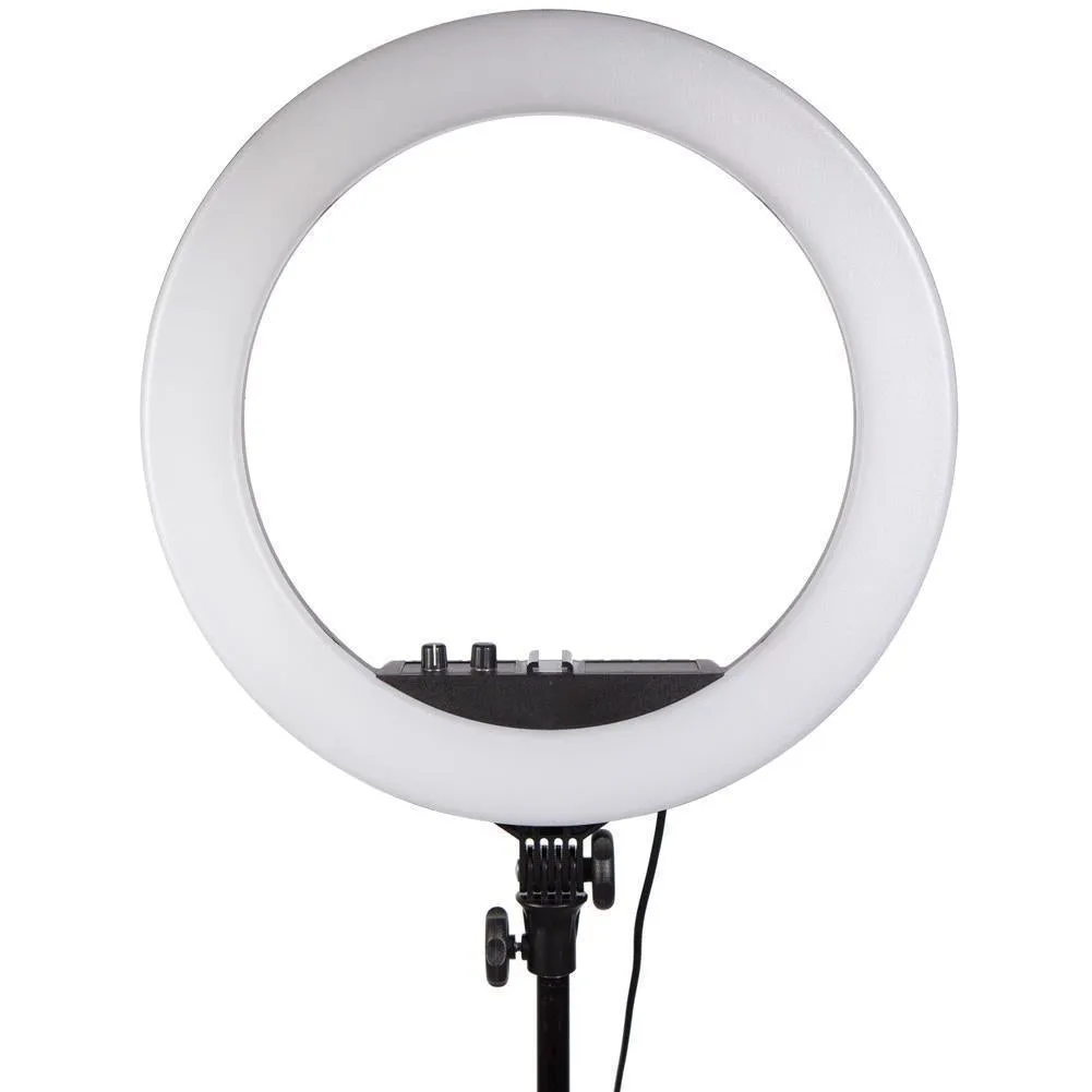 Complete Beauty Studio Diamond Luxe Ring Light & 9" LED Panel Lighting Kit