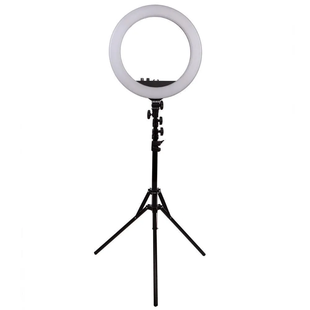 Complete Beauty Studio Diamond Luxe Ring Light & 9" LED Panel Lighting Kit