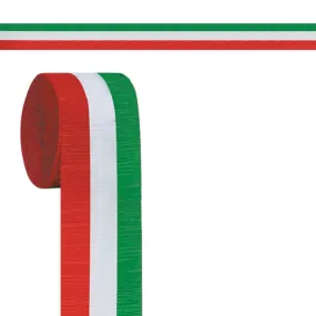 Crepe Streamer Red/White/Green