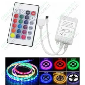 Dc 12v Rgb Remote Controller 24 Keys Plus Led Driver Dimmer For Led Strip Light