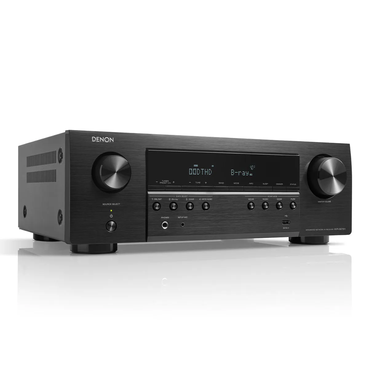 Denon AVR-S670H 5.2 Channel 8K Home Theater Receiver with Dolby TrueHD Audio, HDR10 , and HEOS Built-In