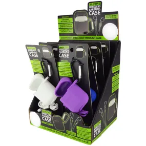 Earbud Case Silicone with Carabiner Clip - 8 Pieces Per Retail Ready Display 25032