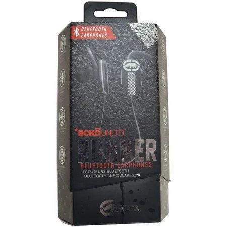 ECKO UNLIMITED Bluetooth Wireless Earbuds: Over Neck for Running & Fitness w/ Microphone (Black) EKU-RNR-BK