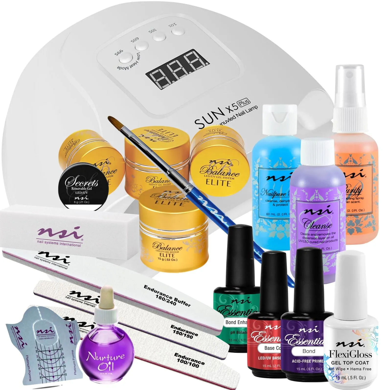 Elite Gel DISCOVER KIT   Nail Lamp LED X5PLUS 80W