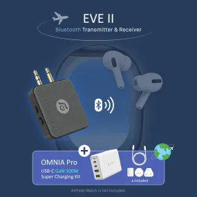 EVE II  Bluetooth Transmitter & Receiver   OMNIA Pro 100W Super Charging Kit