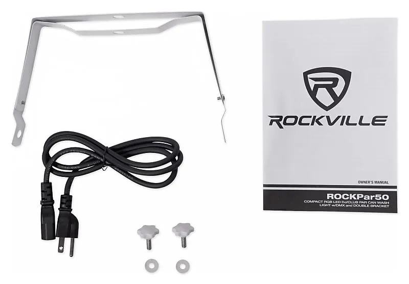 Floodlights Rockville RockPAR50 WHT LED RGB Compact Par Can DJ/Club DMX Wash Lights RockPAR50 WHT