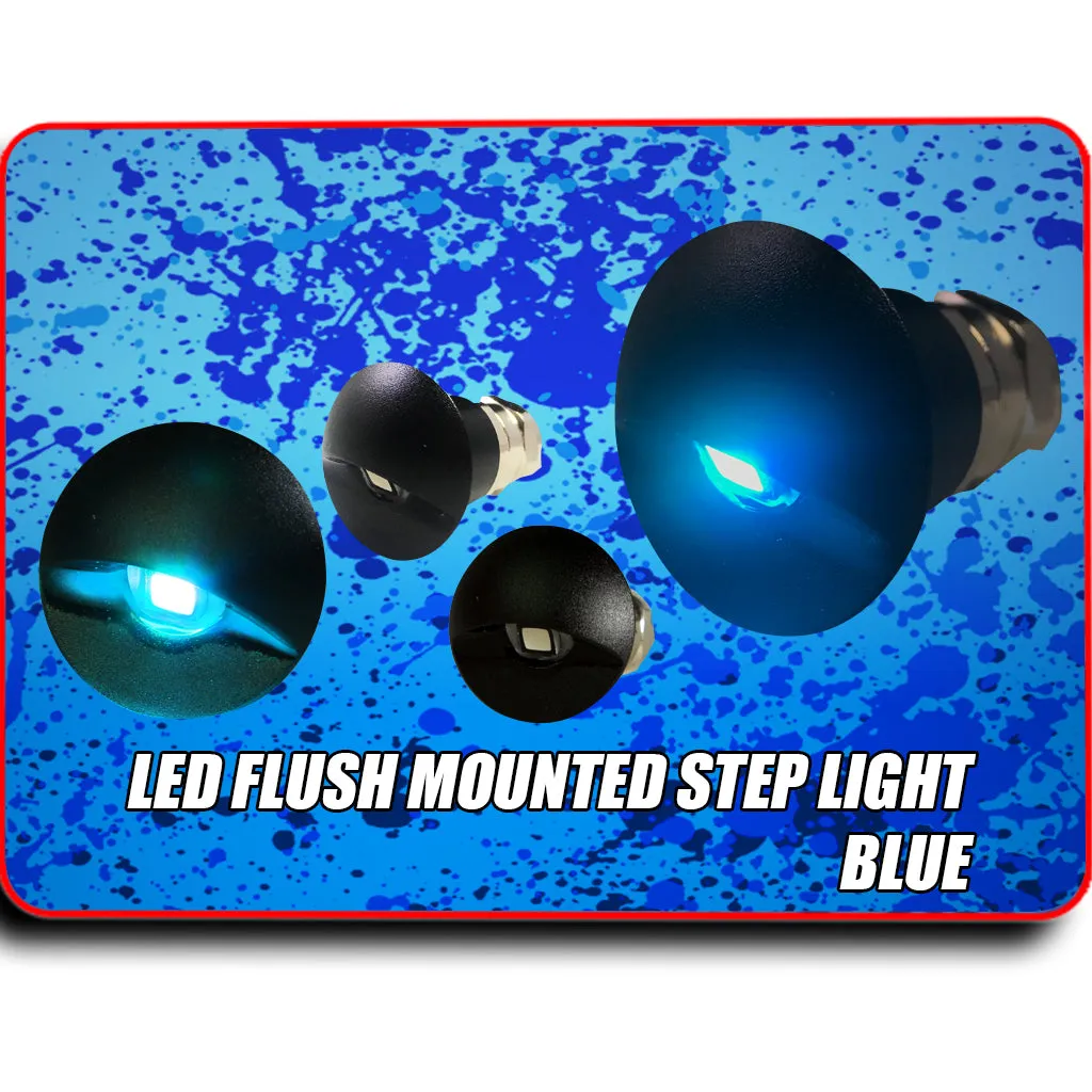 Flush Mounted LED Step Light - Black Housing