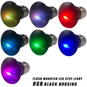 Flush Mounted LED Step Light - Black Housing
