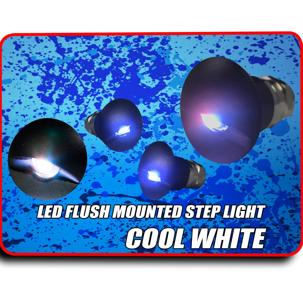 Flush Mounted LED Step Light - Black Housing