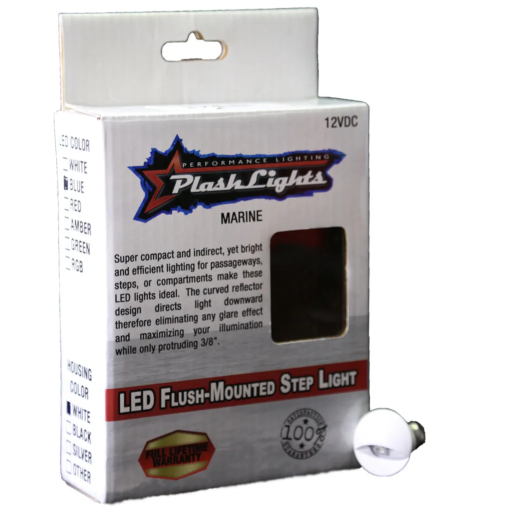 Flush Mounted LED Step Light - White Housing