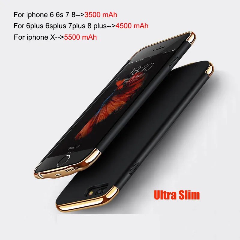 for iphone 6s 7 8  Portable Battery Charge Phone Cases