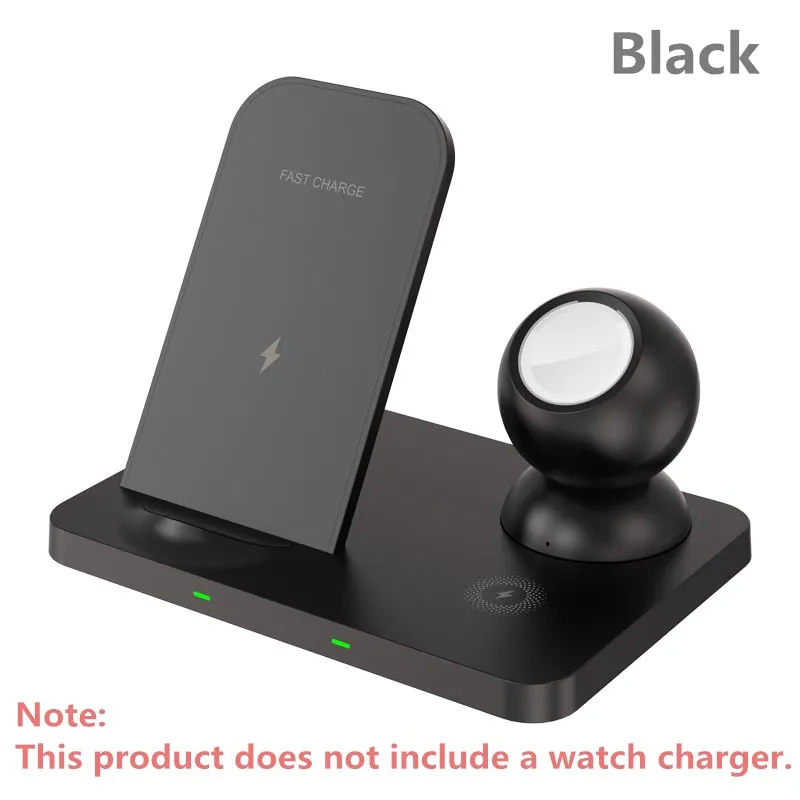 for iPhone Wireless Charger Stand 3 in 1 Fast Charging for Apple iPhone 14 13 12 11 Pro Max X XS XR Watch 6 5 4 3 AirPods Pro