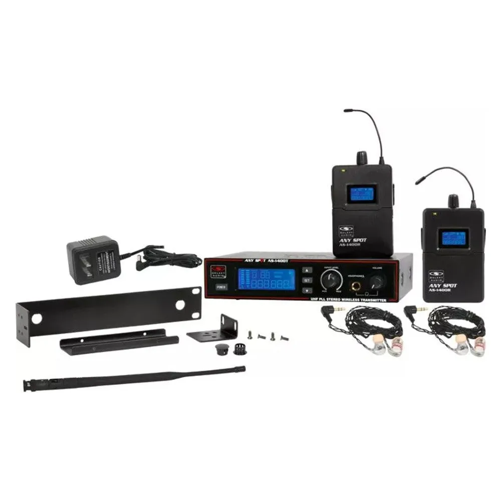 Galaxy Audio AS-1406-2 Wireless In-Ear Monitor Twin Pack System with EB6 Earbuds