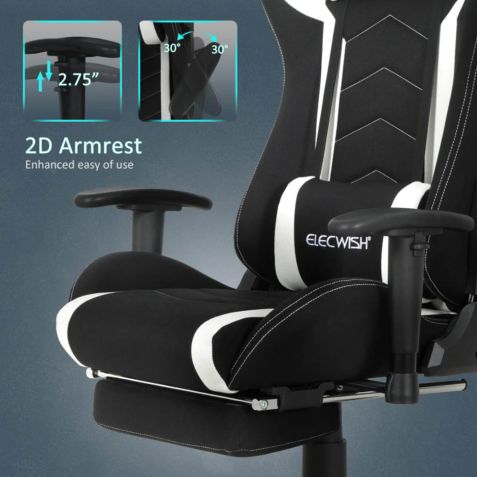 Gaming Chair with Massage Lumbar Support OC121