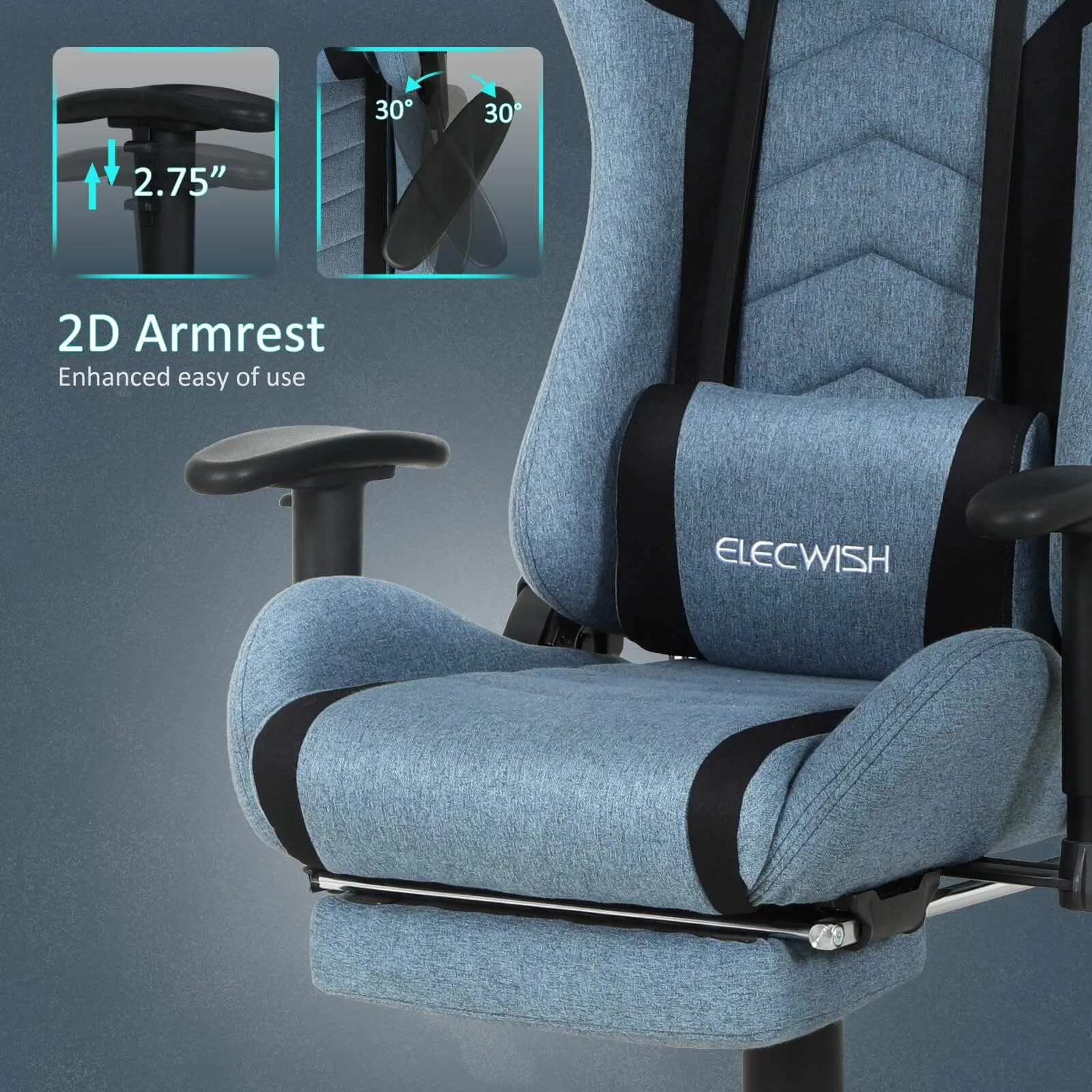 Gaming Chair with Massage Lumbar Support OC121