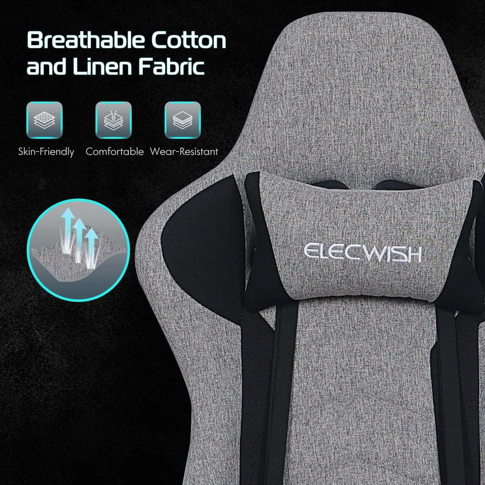 Gaming Chair with Massage Lumbar Support OC121