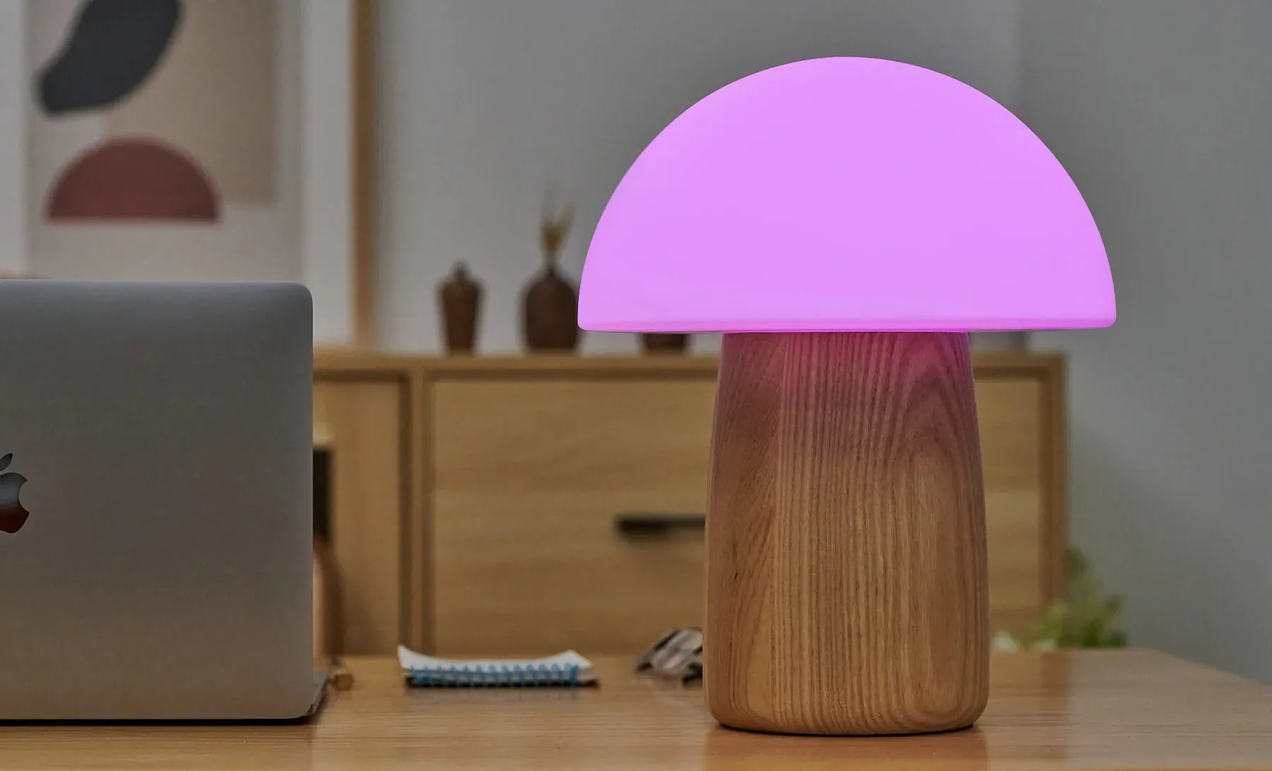 Gingko Design Large Alice Mushroom Lamp White Ash