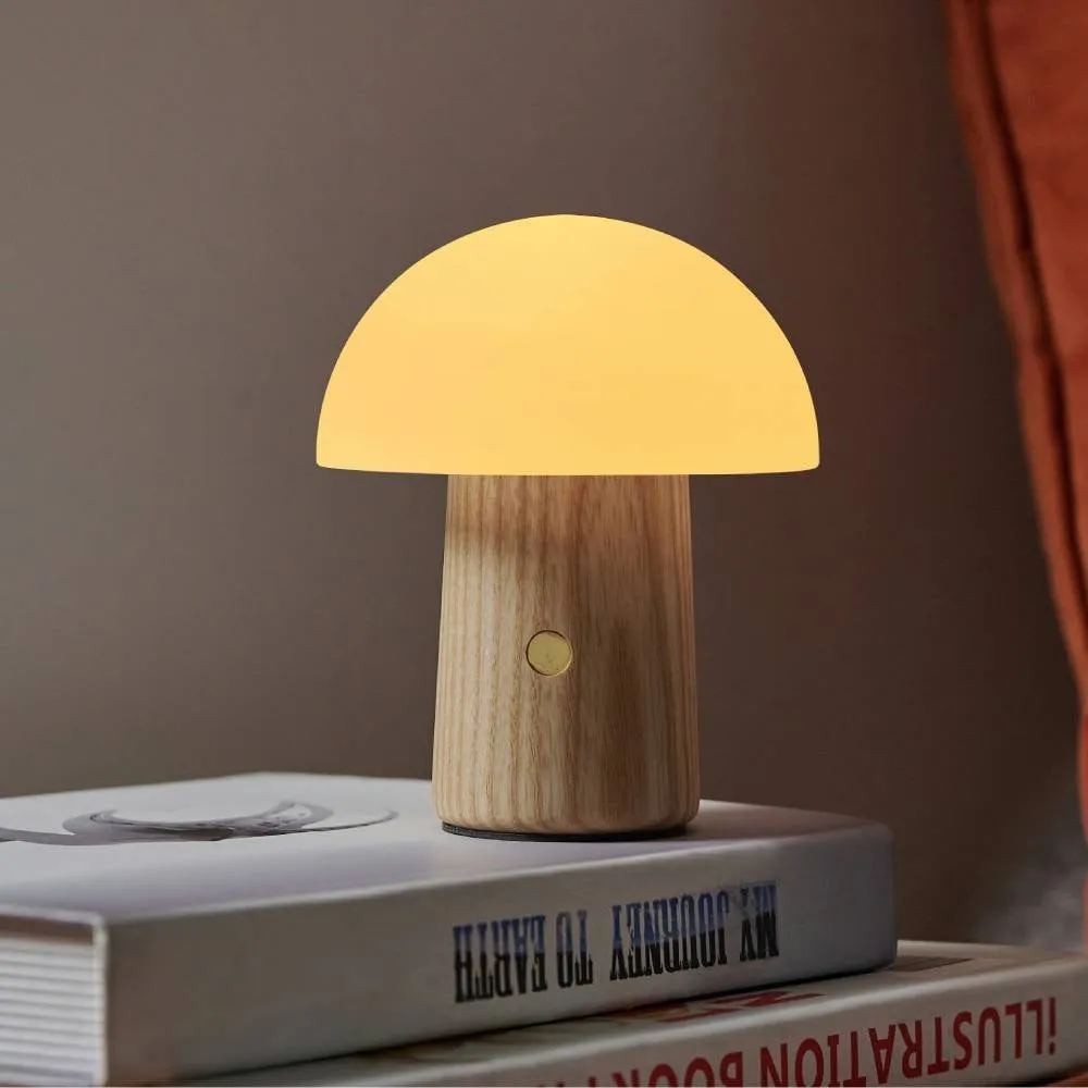 Gingko Design Super Mini Alice Mushroom Lamp White Ash