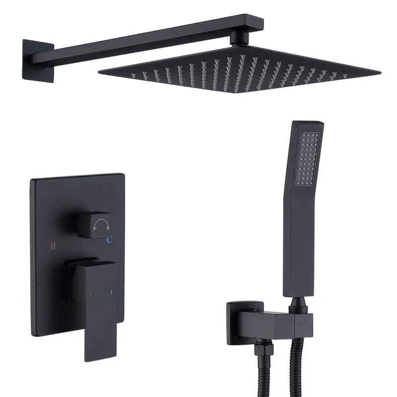 Giving Tree Shower Faucet Sets Wall Mounted with 10" Rainfall Shower Head and Handheld