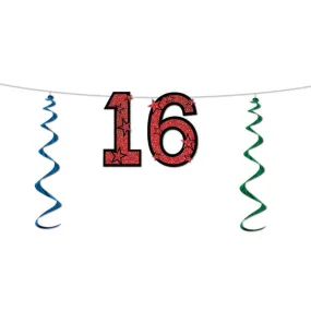 Glittered 16 Streamer 7ft