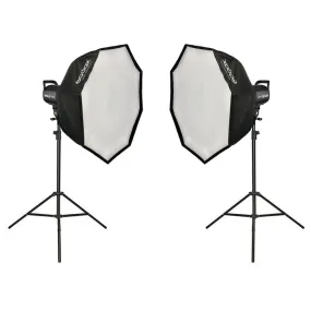 Godox 2 X SL-60W LED Advanced Kit (Including Large Softboxes and Light Stands) - Bundle