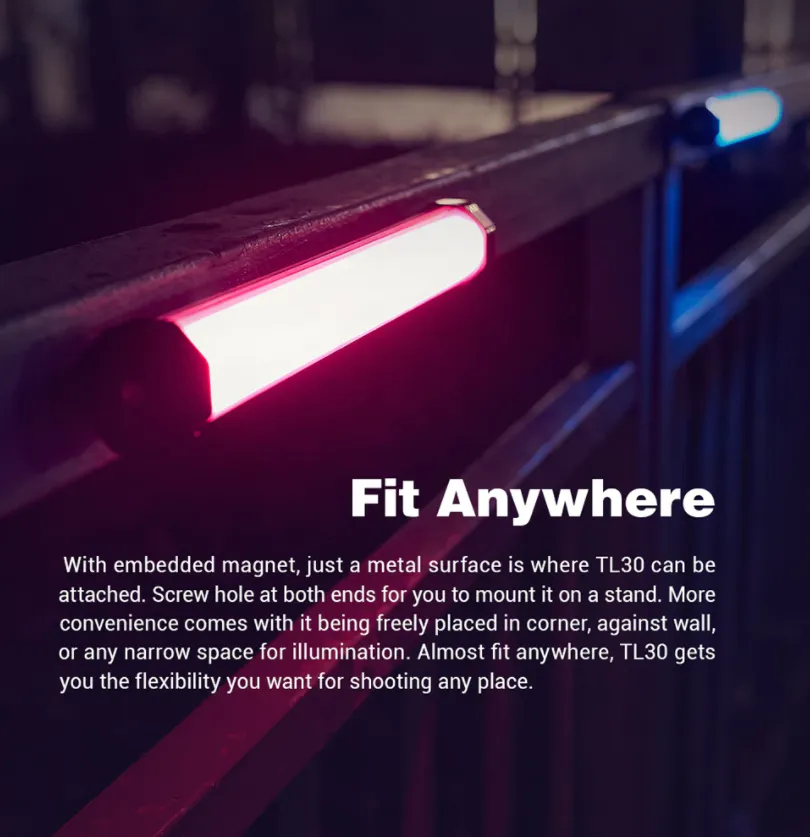 GODOX TL30-K2 Portable RGB 2700K- 6300K LED Tube Light with Bluetooth Control and Free App Support for Photography and lighting Equipment