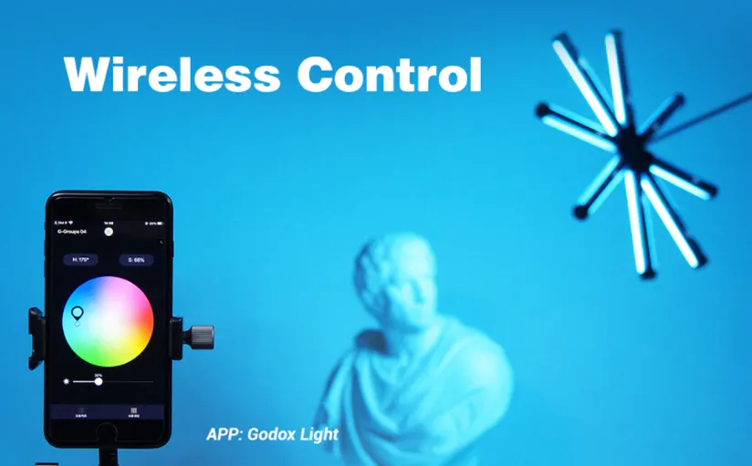 GODOX TL30-K2 Portable RGB 2700K- 6300K LED Tube Light with Bluetooth Control and Free App Support for Photography and lighting Equipment