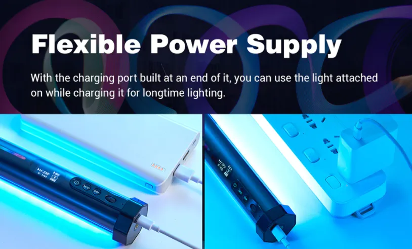 GODOX TL30-K2 Portable RGB 2700K- 6300K LED Tube Light with Bluetooth Control and Free App Support for Photography and lighting Equipment
