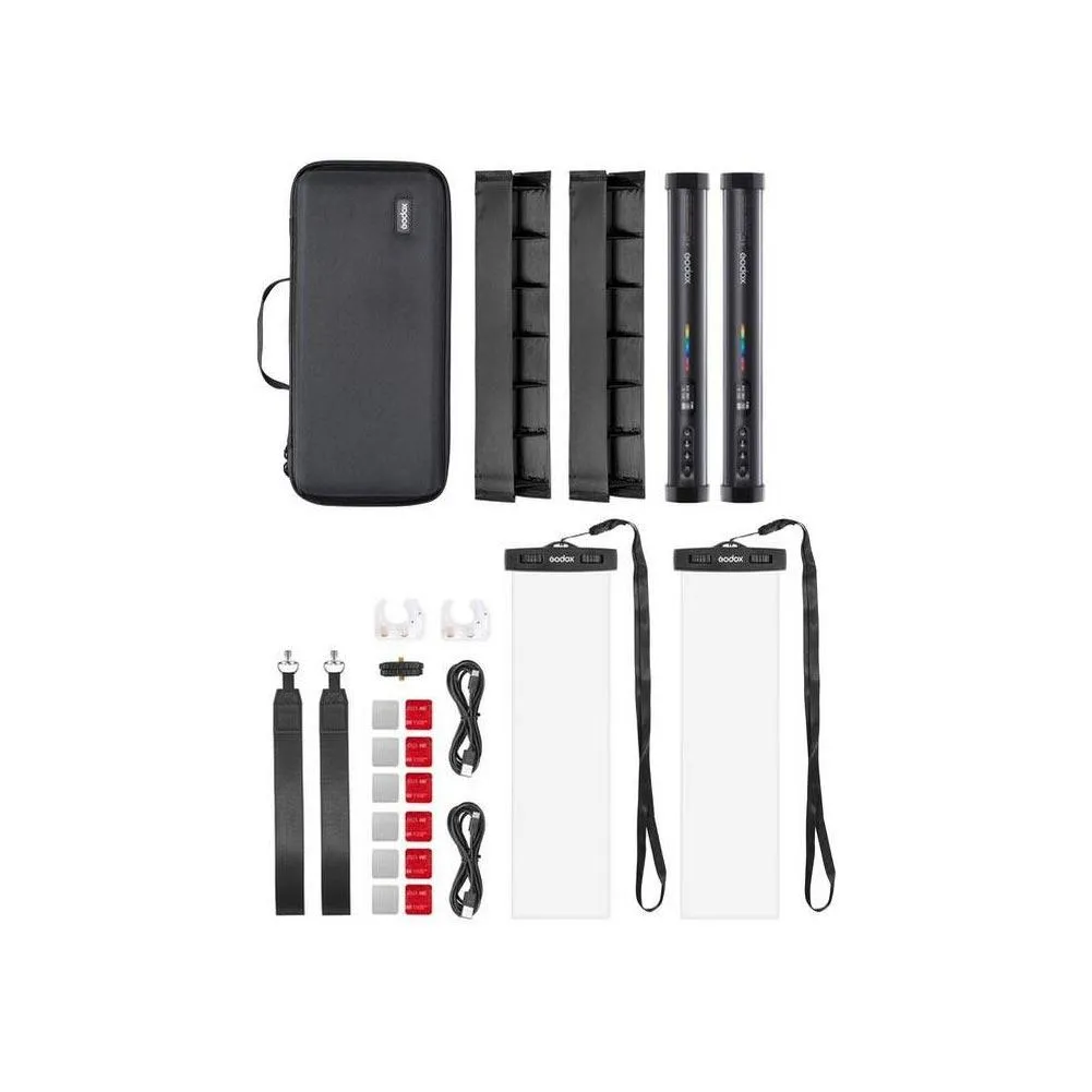Godox TL30 RGB 30cm LED Tube Light 2-Light Kit
