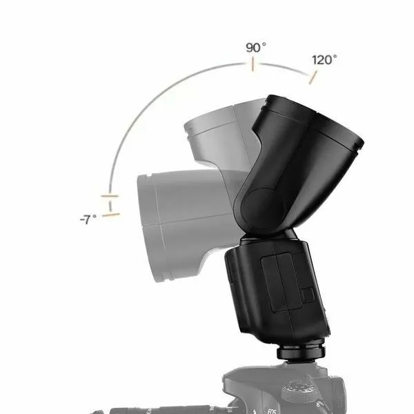 Godox V1-C Round Head Flash for Canon   AK-R1 Accessory Head Kit - Bundle