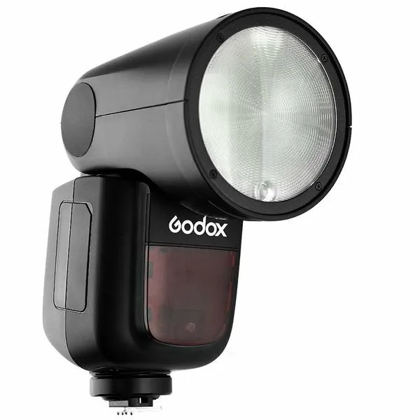 Godox V1-C Round Head Flash for Canon   AK-R1 Accessory Head Kit - Bundle