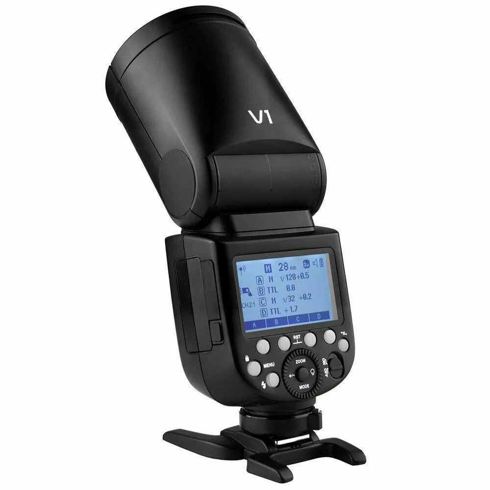 Godox V1-P Round Head Flash for Pentax   AK-R1 Accessory Head Kit - Bundle