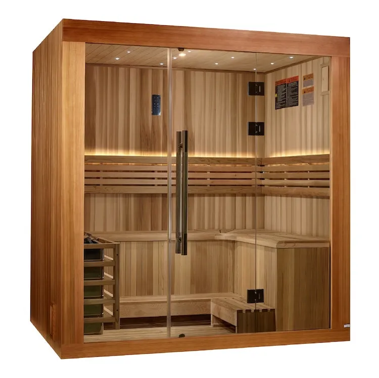Golden Designs "Copenhagen Edition" 3 Person Traditional Sauna - Canadian Red Cedar