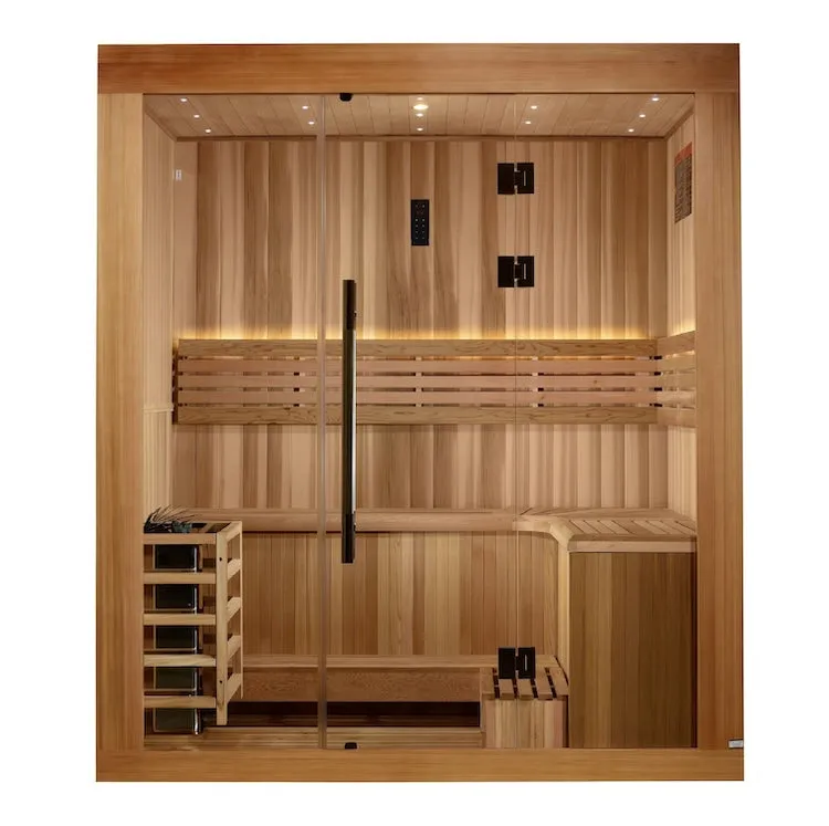 Golden Designs "Copenhagen Edition" 3 Person Traditional Sauna - Canadian Red Cedar