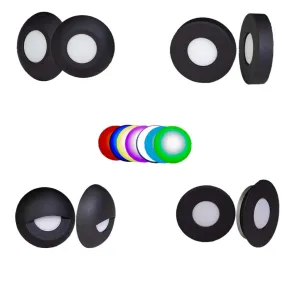 Gravity Surface Mounted LED Deck Light - Black Housing - RGB
