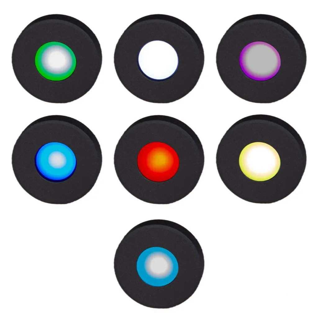 Gravity Surface Mounted LED Deck Light - Black Housing - RGB