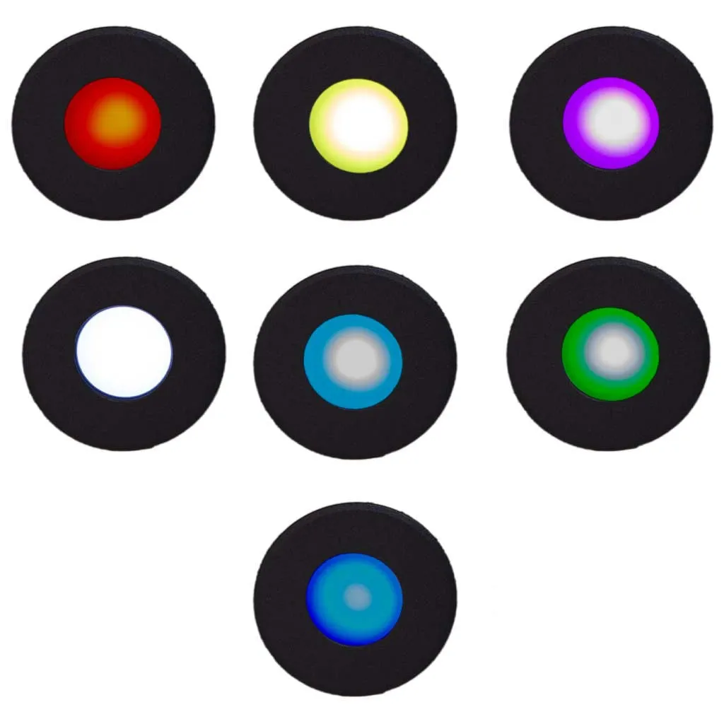 Gravity Surface Mounted LED Deck Light - Black Housing - RGB