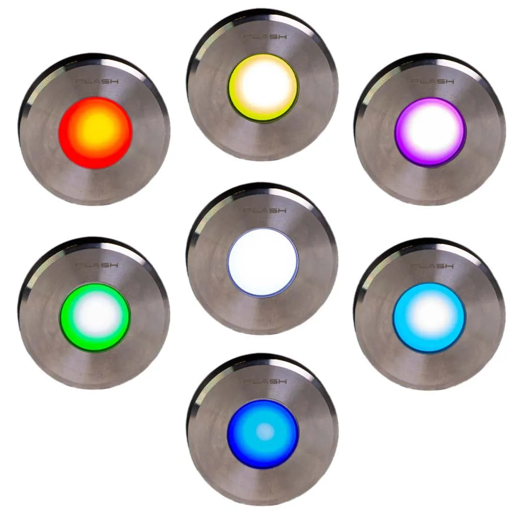 Gravity Surface Mounted LED Deck Light - Stainless Steel - RGB