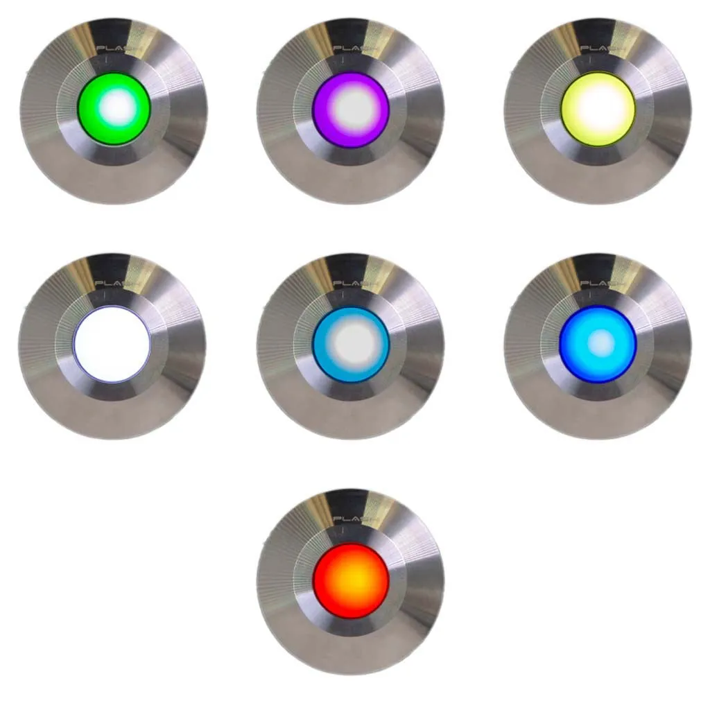 Gravity Surface Mounted LED Deck Light - Stainless Steel - RGB
