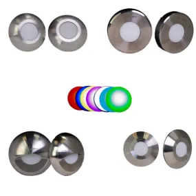 Gravity Surface Mounted LED Deck Light - Stainless Steel - RGB
