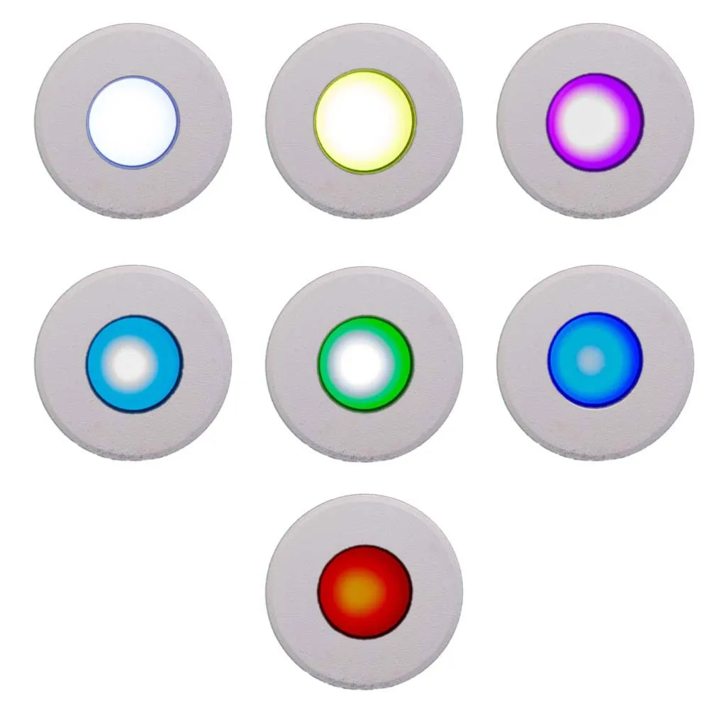 Gravity Surface Mounted LED Deck Light - White Housing - RGB