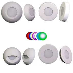 Gravity Surface Mounted LED Deck Light - White Housing - RGB