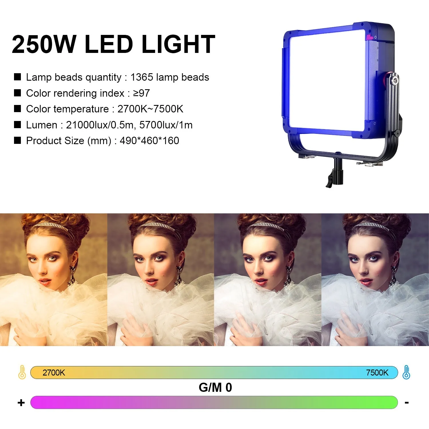 GVM YU200R Led Video Lights Panel Rgb And Bi-Color Studio Light